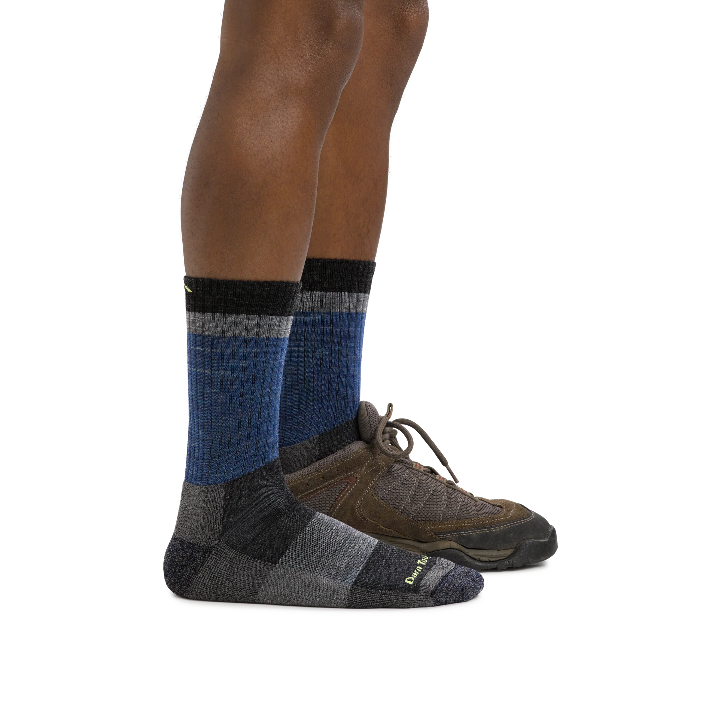 Men's Heady Stripe Micro Crew Lightweight Hiking Socks - Image 5
