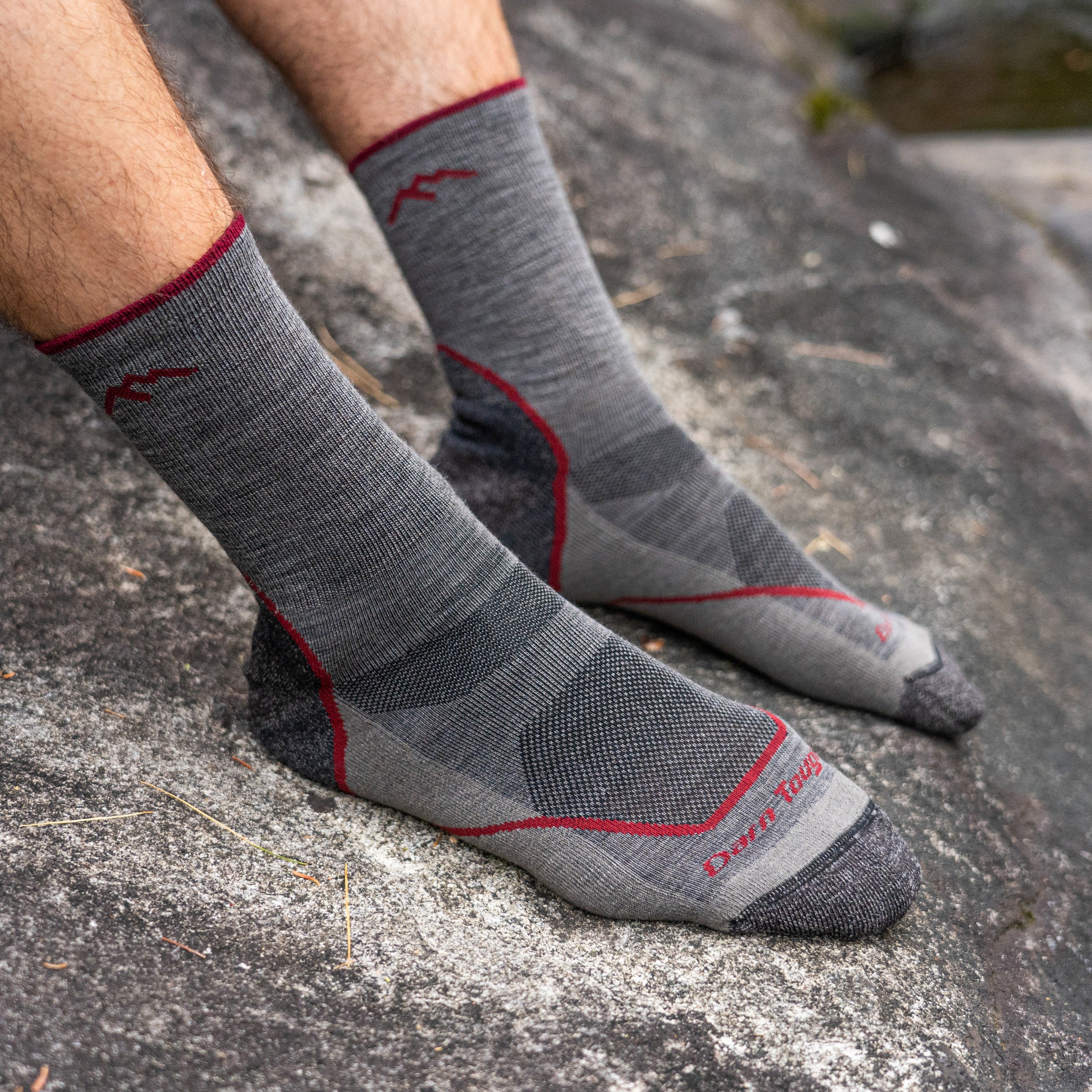 Men's Light Hiker Micro Crew Lightweight Hiking Socks - Image 12