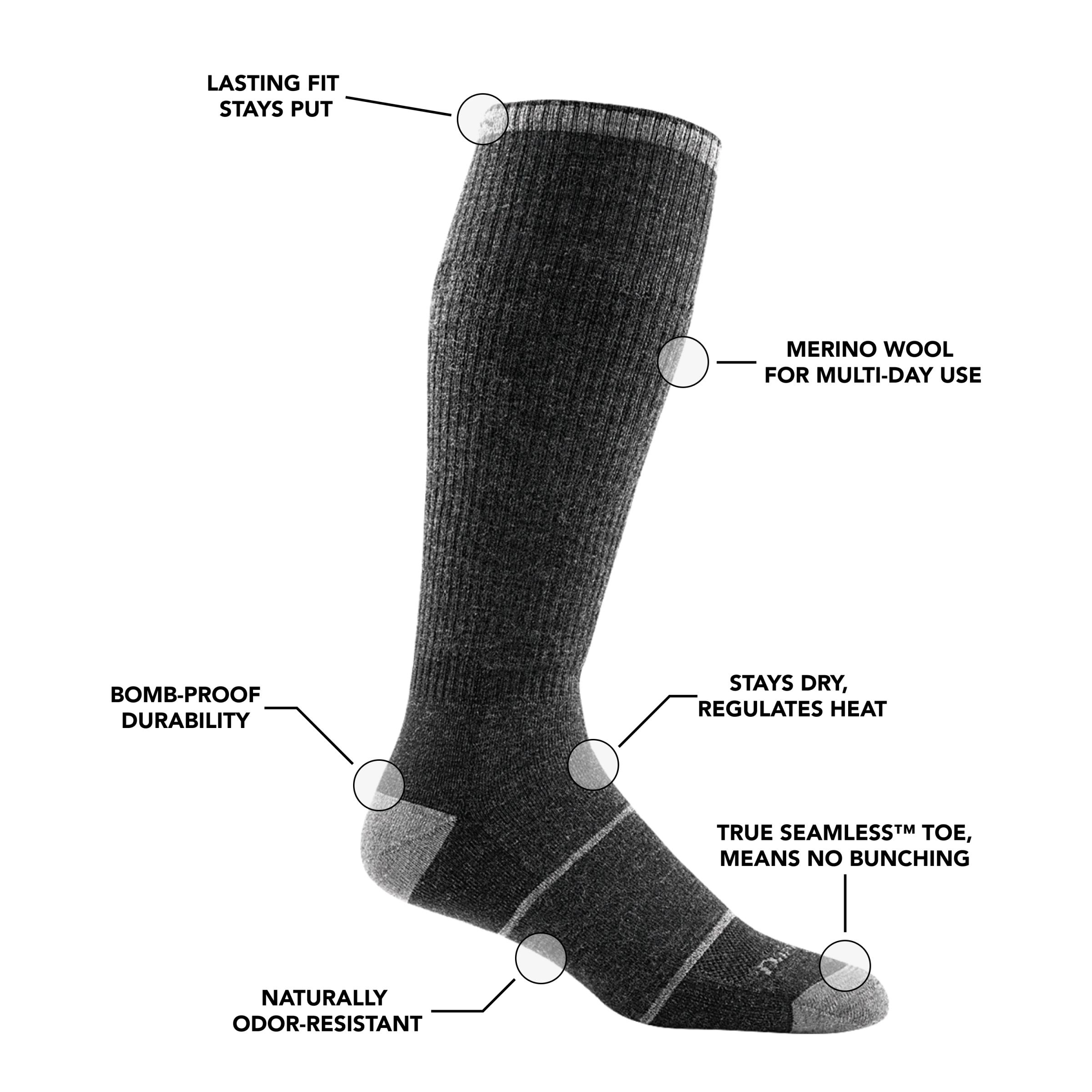 Men's Paul Bunyan Over-the-Calf  Midweight Work Sock - Image 6