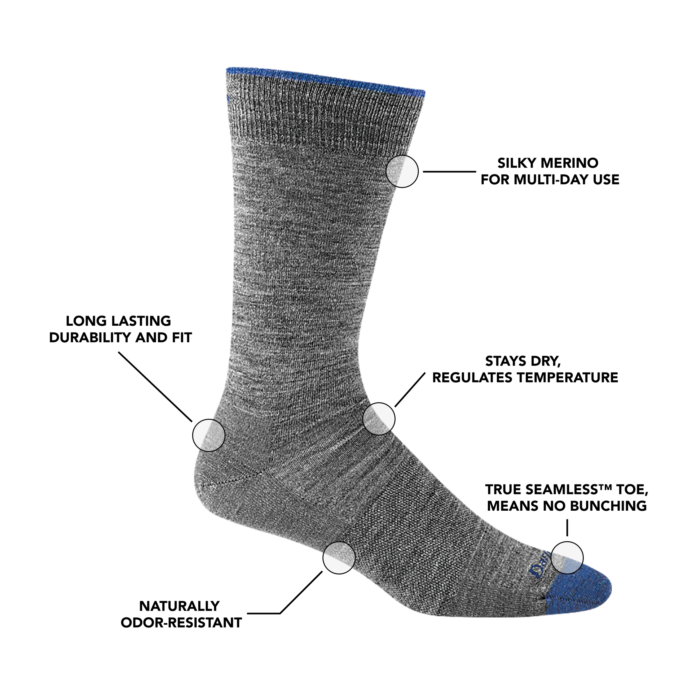 Men's Solid Crew Lightweight Lifestyle Socks - Image 8