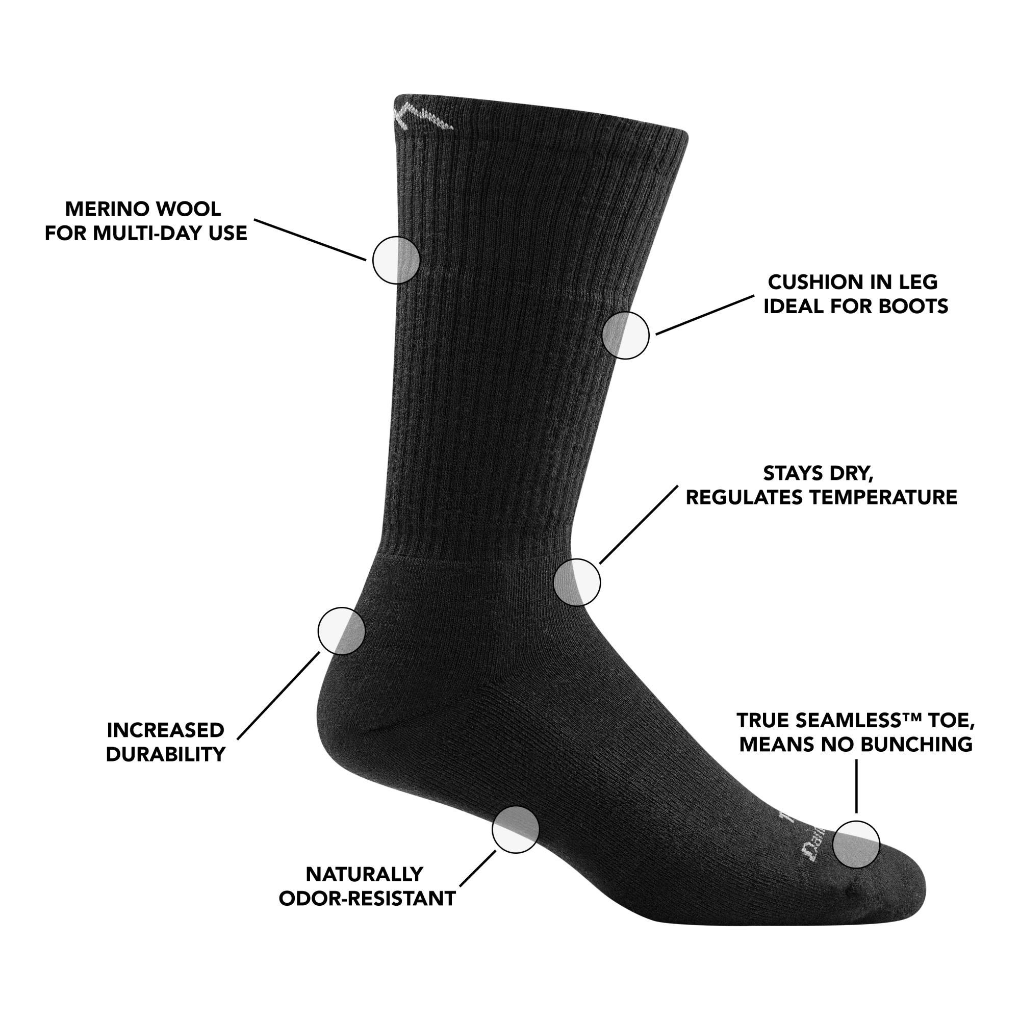 T4021 Boot Midweight Tactical Socks with Cushion - Image 4